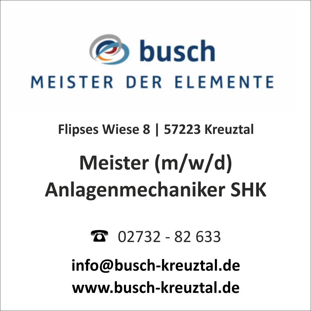 Busch Meister Anlagenmechaniker