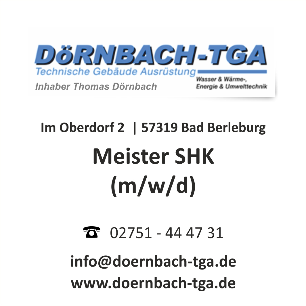 Doernbach TGA Meister SHK Berleburg