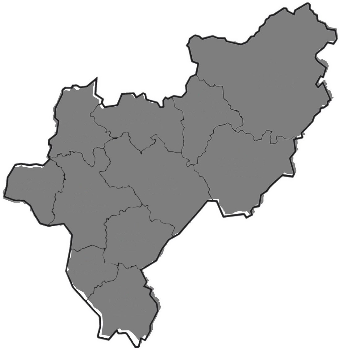 Karte des Kreises Siegen-Wittgenstein mit den Kommunen und der Zahl der Innungsfachbetriebe